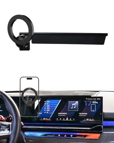 PZK Car Phone Mount for BMW X5 X6 2024 2025 2026 & BMW X7 2023-2026 Accessories Custom 14.9-inch Screen 360 Rotation Compatible with MagSafe Car Phone Holder with Storage Box Not Affect Air Vent