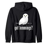 Oiseau amusant « got lemmings ? » de dessin animé de hibou enneigé Sweat à Capuche