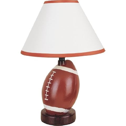 SH Lighting Ceramic Sports Themed Table Desk Lamp - 12" Tall Great for Kids Rooms (Football) Cover