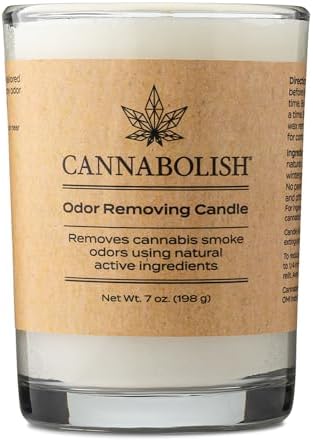 Cannabolish Smoke Odor Eliminating Candle, 7 oz, Natural Ingredients, Wintergreen scent