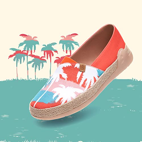 Image of UIN Shoes for Women Slip On Sneakers Comfortable Lightweight Barefoot Travel Art Painted Casual Loafers