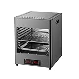 KRYANFEN Oberhitzegrill Elektrischer Steakgrill 800 Grad Professionelle Grilltemperatur Hitzeresistenter Griff Ölauffangschale für Küche & Camping TypeB