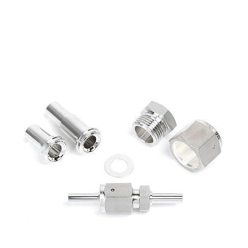 VCR VCRナット1/4VCR溶接パイプ溶接ジョイント1/2VCRガスケットVCRショートロッド316(0.75インチ、ナットヘッド) 5個セット