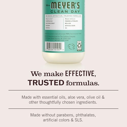 Image of MRS. MEYER'S CLEAN DAY Hand Soap, Basil Scent, 12.5 Fl Oz Bottle