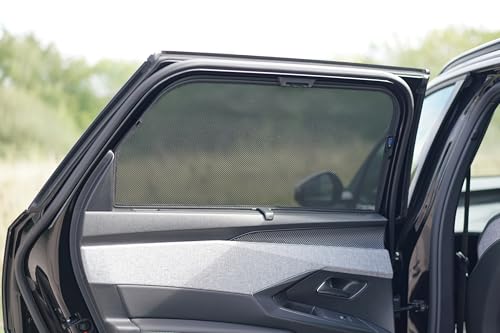 Satz Car Shades (Hintertüren) kompatibel mit Peugeot 5008 III 2024- (2-teilig) Passgenaue Sonnenschutzblenden