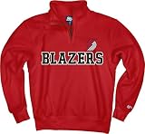 Portland Trail Blazers NBA Officially Licensed Quarter Zip Sweatshirt Swish, Medium Team Color