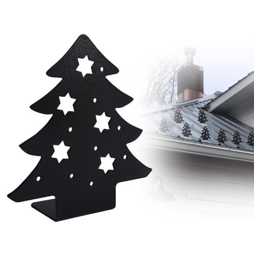 25 Pack Standing Seam Snow Guards for Metal Roofs with Seal Gaskets & Screws, Metal Roof Snow Stops, Crush Ice to Prevent Accumulation,Christmas Tree Design