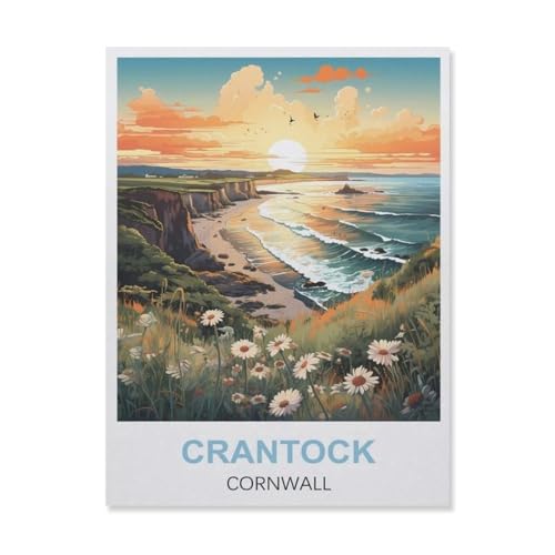 Plaque en métal Crantock Cornwall de qualité supérieure décoration ES86 - 2