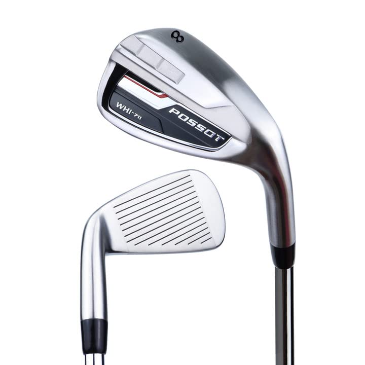 POSSOT Golf Irons Individual, Golf Iron Set for Men (5,6,7,8,9,PW,AW,SW) Right Handed with Regular Flex Steel Shaft, WHI-711 