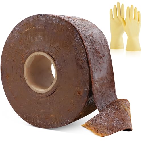 KOVSGQ Cinta Anti Petróleo Cinta Base De Petrolato Anti Corrosiva Protección De Tuberías 10M×5CM para Conectores De Puesta a Tierra Varillas De Tierra Profundas Tubos De Acero Bridas Válvulas