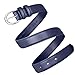Falari Women Genuine Leather Belt Fashion Dress Belt With Single Prong Buckle 6028-Navy-M