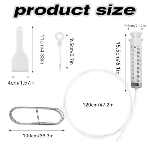 KüHlschrank Reinigungsset ReinigungsbüRste Cleaner,KüHlschrank Abfluss Reinigung Abflussreiniger Cleaning, KüHlschrankreinigungsset AbflussbüRste Drain,KüHlschrank Reiniger (1m Abflussbürste)