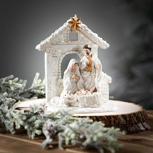 Sullivans Estatueta Creche da Sagrada Família, Natal, Mãe Maria, Jesus, José, Presépio Tradicional d
