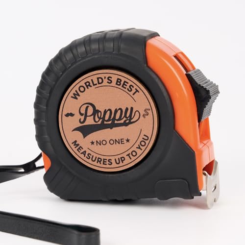 Poppy Gifts Gift for Poppy from Kids Measuring Tape 16ft for Men Ideal for Birthday Fathers Day Christmas Retractable Digital Carpenter Tool