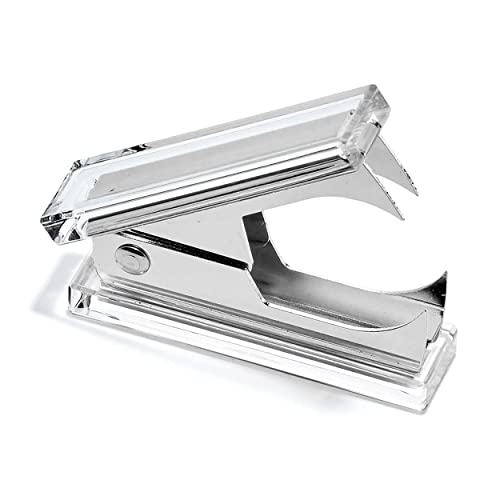 Officegoods 3 Piece Acrylic Desk Set - Includes Ruler, Staple Remover, Scissors - Functional & Elegant Desk Accessories - Stationary Tools For Home, Office, And School - Silver #TOP4