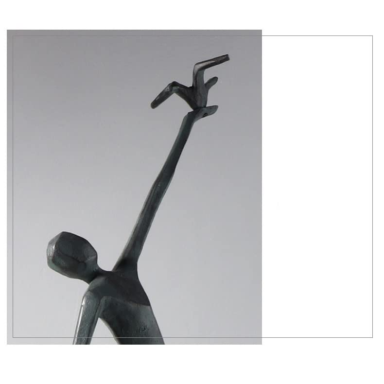 Sculpture de Bureau Chinoise Minimaliste en Résine pour Salon - 6
