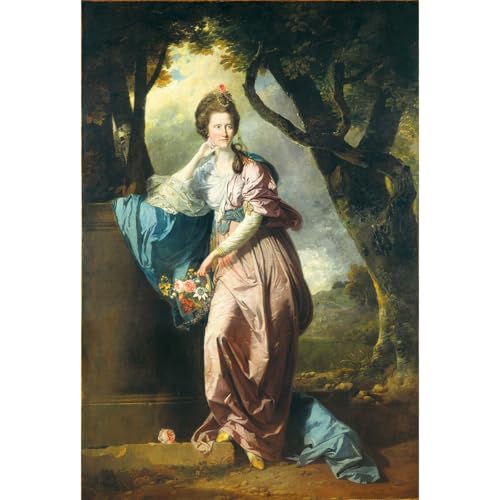 Toile décorative roulée Johann Zoffany Mrs Woodhull pour grand salon élégant