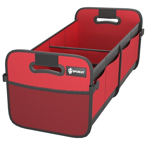 Sposuit Trunk Organizer for Car - 70L Collapsible Car Storage with 11 Pockets & Reinforced Handles, SUV Trunk Organizers for Grocery Cargo