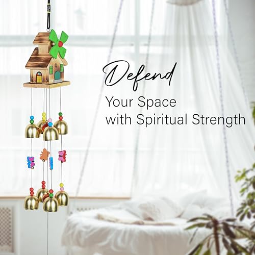 Image of ZAICUS Feng Shui Wind Chimes for Home - Hanging Decorative Items for Balcony - Positive Energy Items for Home - Wind Chimes for Balcony (House Wind Chime- 9-Bells)