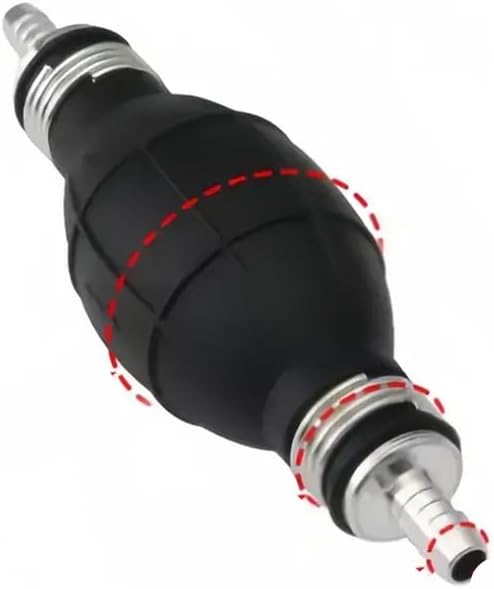 Rubber Aluminum Manual Fuel Pump Hand Primer For Petrol Diesel Liquid Transfer 6mm 8mm 10mm 12mm(6mm)