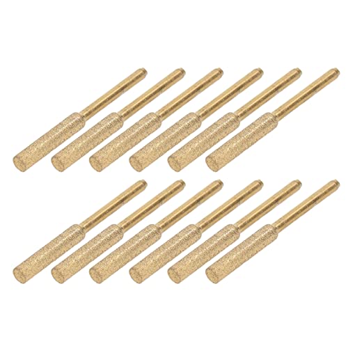 ZIZEV Grinding Head Burr Set Sand Shank 4.8Mm 3Mm 12 Pcs 325 Emery Cutting Burrs