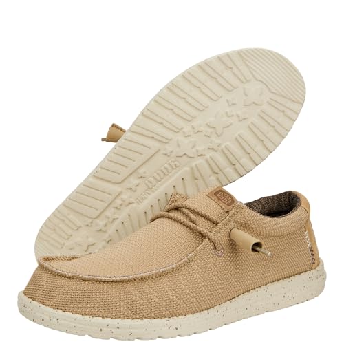 Image of HEYDUDE Men's Wally Sport Mesh Slip On Loafer | Elastic Laces | Speckled Outsole, Contrast Heel Panel, Rounded Toe, Reinforced Heel Stitching