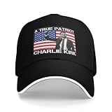 Turning Point USA Tpusa Baseball Cap A True Patriot Charlie Kirk Hat Patriotic Hat Pray for Charlie Black