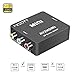 Produktbild RCA zu HDMI, MISOTT 1080P Mini RCA Composite FBAS AV-HDMI-Konverter, Unterstützt 720P / 1080P Ausgang Switch Upscaler Konverter für PS2 N64 Wii Laptop Xbox TV STB VHS VCR Kamera DVD, Schwarz