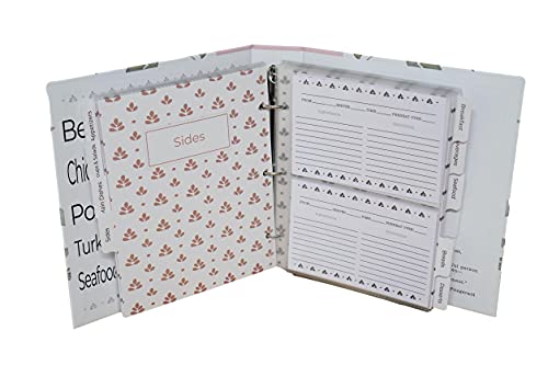 Elysian Hills Lemon Recipe Binder 8.5" X 9.5" - Includes 60 Recipe Cards 12 Dividers 30 Half Sheet And 10 Whole Sheet Page Protectors. Perfect Way To Store Your Favorite Recipes In Your Kitchen. #TOP3