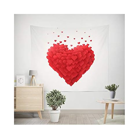 MIGUOR Tapiz para colgar en la pared, diseño de árbol del corazón del amor del día de San Valentín Cover