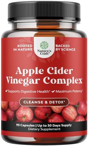 Cleansing Apple Cider Vinegar Capsules – ACV Cleanse and Detox Pills for Gut and Digestive Health with Slimming Cayenne – Extra Strength ACV Capsules for Gut Cleanse and Full Body Detox (30 Servings)