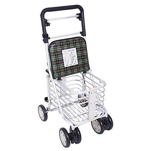 HYFDGV Leichtgewichtrollator Rollator Faltbar Und Leicht 4 Räder Wanderer Rollator, Folding Mobility Walking Aid, höhenverstellbarer Sitz älterer Wanderer, Aluminium Rollator mit Sitz