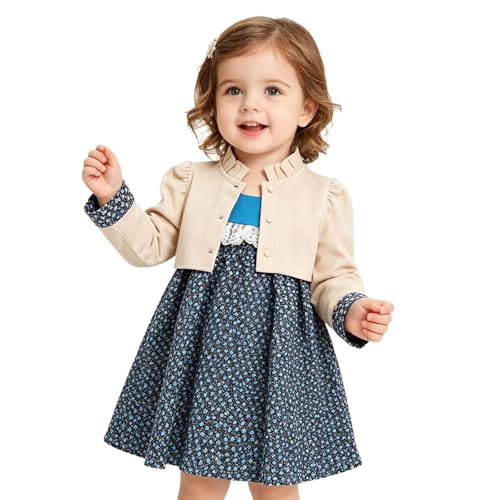Robe et cardigan pour bébé fille ensemble tricot doux de fête