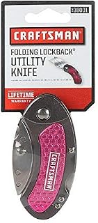Craftsman 2.25 Blade Folding Lock Back Utility Knife (Pink)