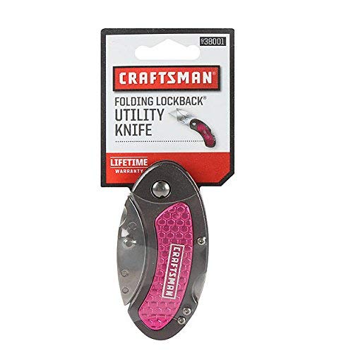 Craftsman 2.25 Blade Folding Lock Back Utility Knife (Pink)