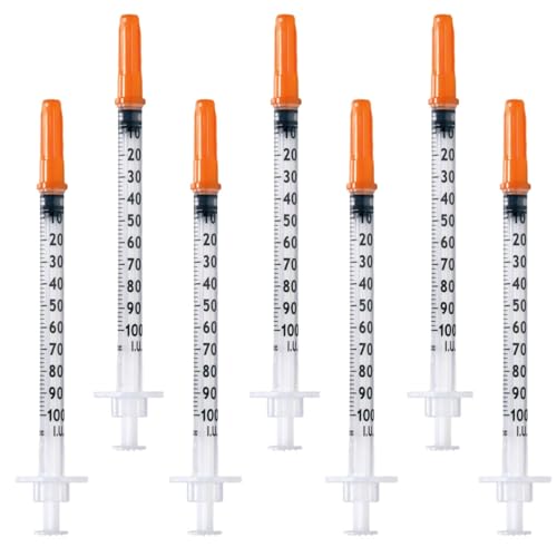 100 tubos de plástico de 1 ml/cc 29 g (0,33 x 12,7 mm), herramientas de medición multiusos, accesorios de laboratorio, empaquetados individualmente