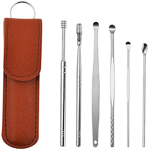 PFZL Ensemble d'outils de Nettoyage de cérumen à Ressort innovant - Cure-Oreilles en Acier Inoxydable à Conception en Spirale, Ensemble d'outils de Nettoyage des Oreilles Kit (C2) Cover