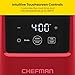 CHEFMAN 2 Qt Mini Air Fryer – Digital Space-Saving Compact Air Fryer with Nonstick and Dishwasher Safe Basket, Quick & Easy Meals in Minutes, Features Digital Timer and Shake Reminder – Red