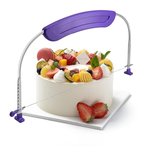 Professional Cake Slicer - Leveller Cutter for Kitchen Accessories Baking Tools (Purple)