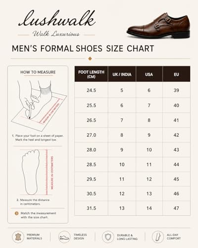 Image of Men's Double Monk Strap Formal Shoes | Cap Toe Design, Polished Upper, Soft Cushioned Insole, TPR Outsole, Slip-On Formal Shoe for Men Office Dress, Party & Wedding Footwear