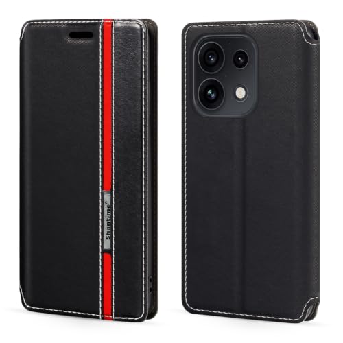 OPPO Reno 16 Pro Global�ƌ݊��������� �t���b�v���U�[�P�[�X - �u���b�N | 6.32" 5G �X�����ȃC���r�W�u���}�O�l�b�g�J�o�[�A�J�[�h�X���b�g�t���A�N���V�b�N�ȃX�g���C�v�R���g���X�g�J���[�f�U�C��