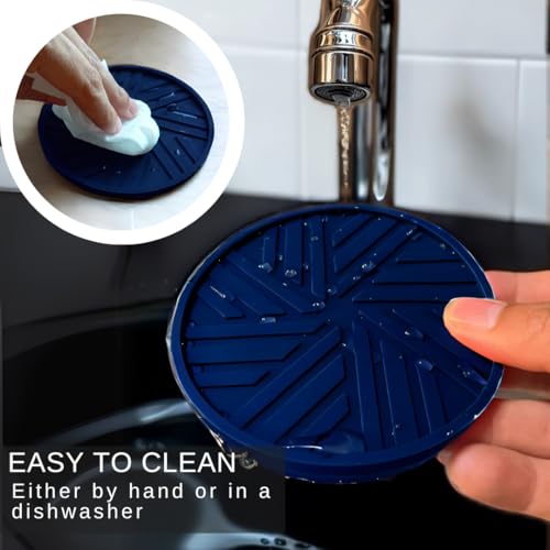 Angardy Homeware Silicone Coasters Set of 6 - with Holder - Smart and Modern Patterns That Holds Your Drink’s condensations, Protecting Your Coffee Table, Decor for Home, Office, bar - Image 8