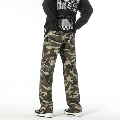 Jeans Pants Trouser Denim Spring and Autumn Men's Designer Style Splicing Camo Classic Workwear4