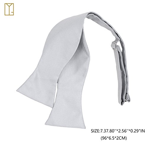 Mens Dress Vest Solid Silver Formal Vest For Wedding Gift Set Match Necktie For Men, Cufflinks, Handkerchief, Solid Bow Tie For Tuxedo Vs1002-M Medium Silver #TOP4