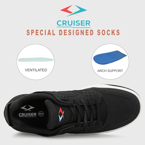 Image of Cruiser Mens Sneaker | Comfort & Style with Soft Cushioned Insole | Sleek, Stylish, and Ready for Anything | Everyday Sneakers with Effortless Vibes|Trendy Lace-Up Design for Casual Outfits 2604