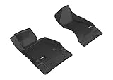 3D MAXpider Custom Fit Kagu Floor Mat (Black) Compatible with Chevrolet Camaro 2016-2024 - Front Row