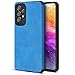MOONCASE Galaxy A73 5G Case, Ultra Cienka Matowa Skórzana Obudowa Tylna [Poduszka Powietrzna] Silikonowa Miękka Krawędź Odporna na Wstrząsy Obudowa dla Samsung Galaxy A73 5G 6.7" -Niebieski