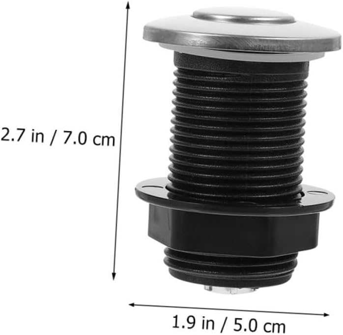 2pcs Air Switch for Disposal Air Pressure Button Stainless Steel Easy Mounting for Garbage Disposal