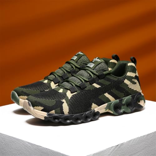 Image of Camo Men Outdoor Sneakers Camouflage Running Shoes Male Military Training Casual Sports Rock Climbing Camping Hiking Shoe Footwear