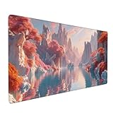 【TAPIS DE SOURIS DE TAILLE DE FORME PARFAITE】: Le tapis de souris de jeu mesure 700x300 mm(70x30cm) avec une épaisseur de 3 mm et est doux au toucher. Léger et portable